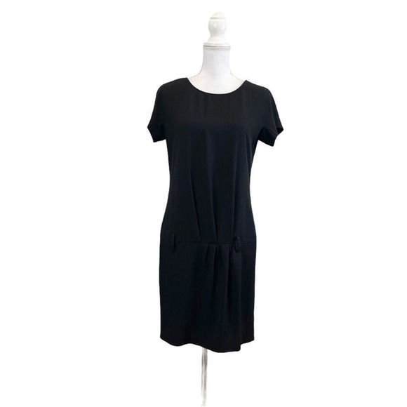 MOSCHINO CHEAP AND CHIC Black Casual Dress Sz 6 Short Sleeve Minimalist - Picture 1 of 10